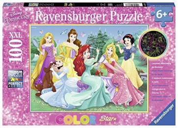 Puzzle Disney Prinzessinnen 100 Teile extra groß mit Leuchteffekt