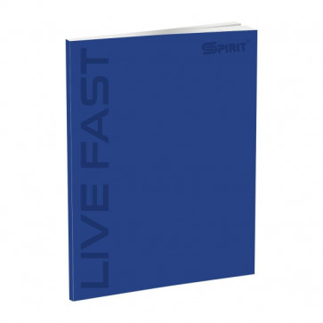 Spirit Schul Notizbuch DIN A4 kariert mit Softcover in blau
