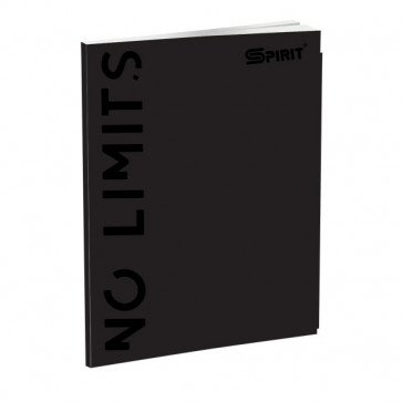 Spirit Schul Notizbuch DIN A4 kariert mit Softcover in schwarz