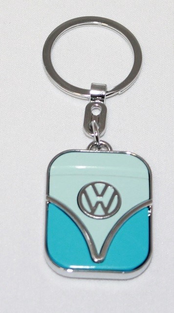 VW Schlüsselanhänger- Metal Retro/ hellblau/ blau