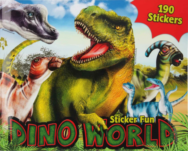 Stickerbuch mit 250 Dinosaurier Stickers Dino World Sticker Fun NEU 