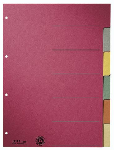 Milan Register/Trennblätter A4 10-tlg Karton mit Deckblatt 795 