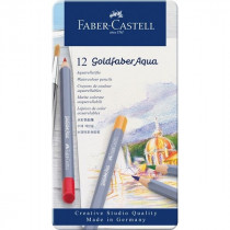 Faber-Castell Wachsmalkreiden Dreikant mit Papierbanderole 12 Farben sortiert. 