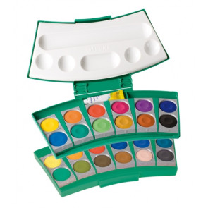 Pelikan Deckfarbkasten Procolor® 24 Grün mit 24 Farben