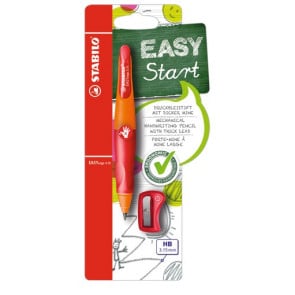 STABILO Bleistift Rechtshänder -  EASYergo 3.15 - orange/rot + Spitzer