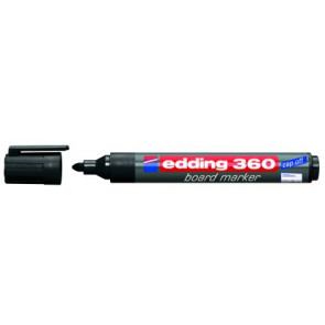 EDDING Board-Marker 360 Schwarz Rundspitze Cap Off