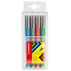 STABILO Tintenroller -  worker+ colorful - medium - 4er Pack