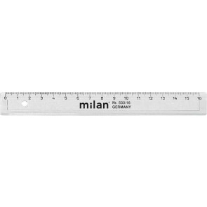 MILAN Lineal Kunststoff 16cm glasklar