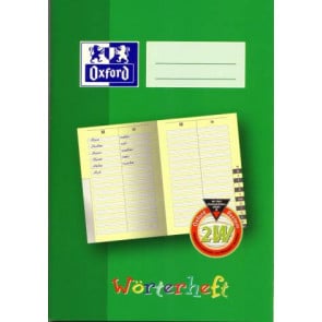 Oxford Wörterheft / Vokabelheft DIN A5 28 Blatt Lineatur 2W mit Register