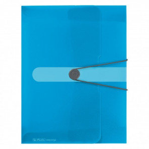 Herlitz Heftbox A4 4cm PP transparent blau 