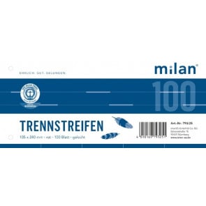 Milan Trennstreifen Milan 100er Pc 190g 240x105mm rot 
