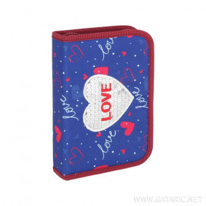 Spirit Federmäppchen 1-Zipp gefüllt 3D "LOVE HEART"