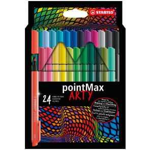 STABILO Filzschreiber - pointMax - ARTY - 24er Pack - mit 24 verschiedenen Farben