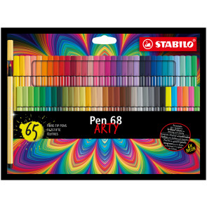 STABILO Premium-Filzstift - Pen 68 - ARTY - 65er Pack - mit 65 verschiedenen Farben