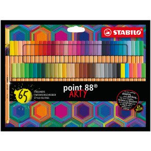 STABILO Fineliner - point 88 - ARTY - 65er Pack - mit 65 verschiedenen Farben