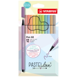 STABILO Filzstift -  Pen 68 - Pastellove Set - 12er Pack