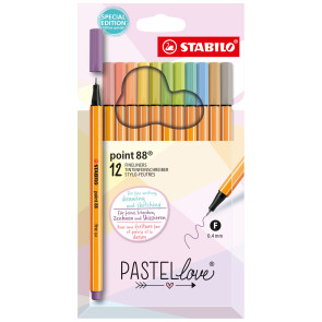 STABILO Fineliner -  point 88 - Pastellove Set - 12er Pack