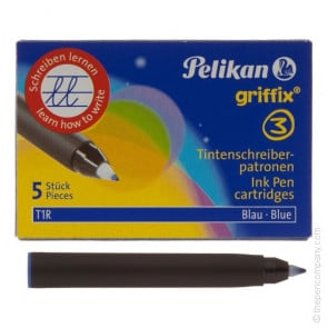 Pelikan Tintenpatronen Griffix® Etui mit 5 Tintenschreiber-Patronen Blau