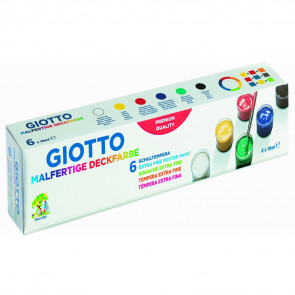Brunnen Malfertige Schulmalfarben Giotto 6er Sortiment Temperafarben