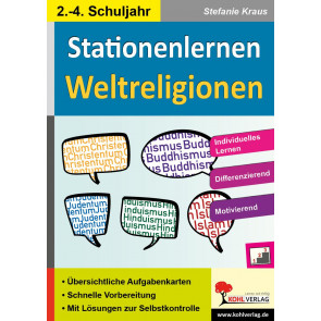 Kohls Stationenlernen Weltreligionen / 2.-4. Sj.