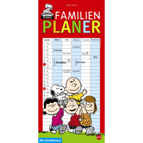 Heye Familienplaner 2017 Peanuts Snoopy 5 Spalten mit Schulferien und