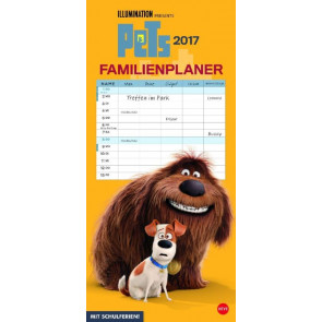Heye Familienplaner 2017 Pets mit Schulferien 5 Spalten 21x45cm