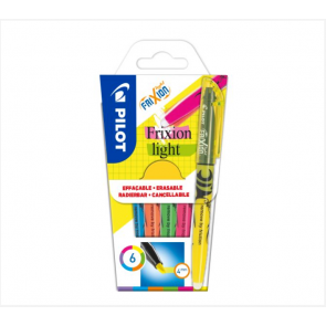 Pilot Textmarker Frixion Light2 6er Set (pink-orange-gelb grün-blau-violett)