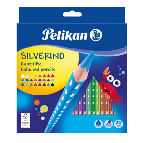 PELIKAN Buntstifte Silverino dreieckig 24 Farben in der Verpackung