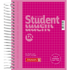 Collegeblock Premium Student Colour Code DIN A6 kariert pink