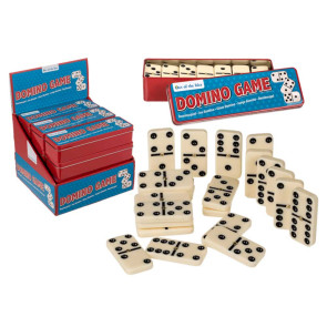 Dominospiel, 6er Version, 28 Steine in Metalldose,