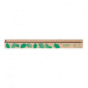 HERLITZ Lineal 30cm Holz FSC 100% grün