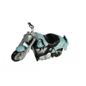 Kunststoff-Motorrad Hi Speed mit Friktionsmotor Hellblau