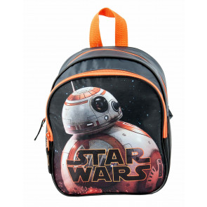 Star Wars Kindergartenrucksack orange grau mit Roboter BB8 Aufdruck