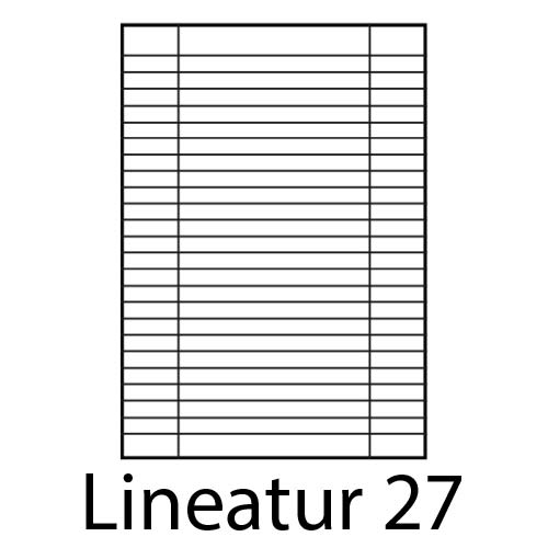  Lineatur 27 liniert